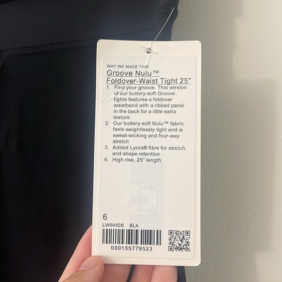 Lululemon Groove Nulu Foldover Waist Tight 25” NWT - Picture 6 of 6